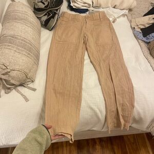 Free People linen Light Brown Cargo Pants